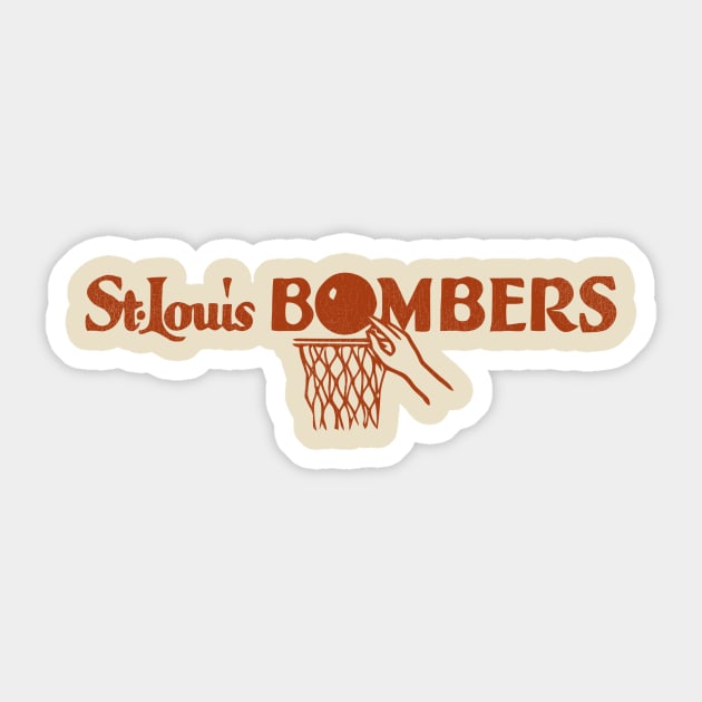 Defunct St. Louis Bombers Basketball Team Sticker by Defunctland
